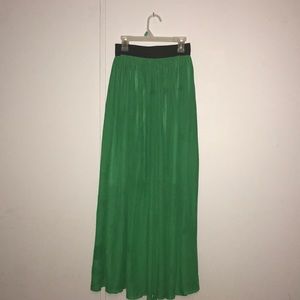 Green and Black maxi skirt